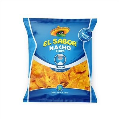 Чипсы кукурузные "начос" с солью, EL SABOR, 100г, 2шт
