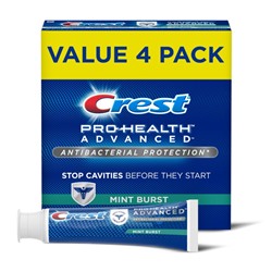 Crest Pro-Health Advanced Antibacterial Protection Toothpaste, Mint Burst, 5 Oz (Pack of 4) Brand: Crest