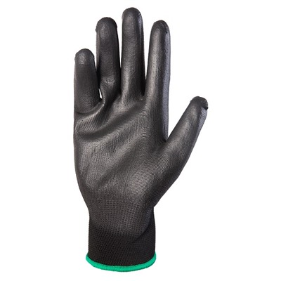 Перчатки защитные из полиэфира с полиуретановым покрытием Jeta Safety JP011b черные