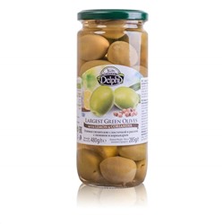 Оливки с косточкой маринованные с лимоном и кориандром DELPHI 480г