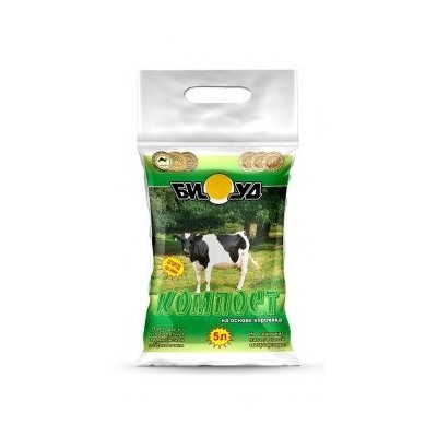Удобрение органическое Биуд-Компост марки КРС (коровий) 5 литров