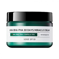 Some by mi / Крем для проблемной и чувствительной кожи с AHA/BHA/PHA 30 Days Miracle Cream, 60мл.