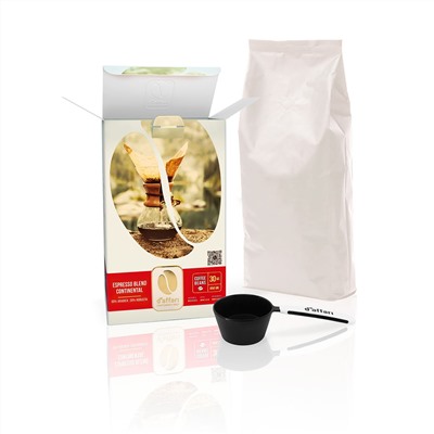 D'Affari Espresso blend Continental 850гр, кофе зерно жаренное, картонная упаковка