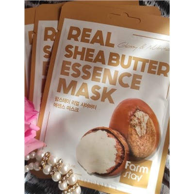 Farm Stay /Тканевая маска для лица с маслом ши Real Shea Butter Essence Mask.10 шт.