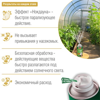 BONA FORTE Фоггер-аэрозоль инсектицидное средство от насекомых-вредителей, баллон 150 мл