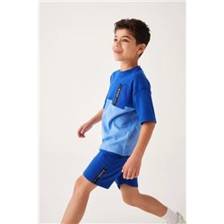 Baker by Ted Baker Blue Colourblock T-Shirt and Shorts Set