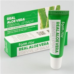 Farm Stay/ Увлажняющий бальзам для губ с алоэ, FarmStay Real Aloe Vera Essential Lip Balm