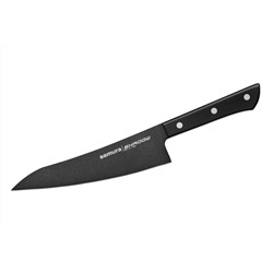SH-0185/K Нож кухонный "Samura SHADOW" Гюто с покрытием Black-coating 182 мм, AUS-8, ABS пластик