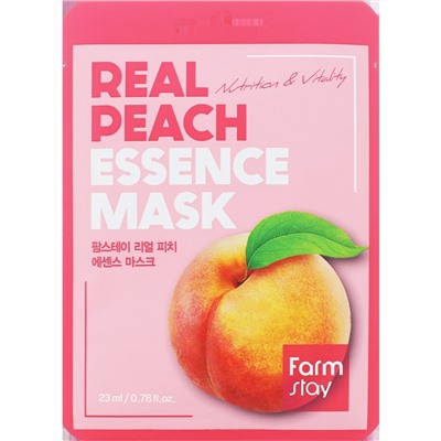 Farm Stay /Тканевая маска для лица с экстрактом персика. Real Peach Essence Mask. 10 шт.