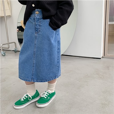 Elmo*Beibei, детская модная джинсовая хлопковая юбка