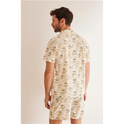 Pijama camisero hombre 100% algodón Grogu