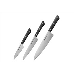 SHR-0220B/K Набор ножей 3 в 1 "Samura HARAKIRI" 11, 23, 85, корроз.-стойкая сталь, ABS пластик