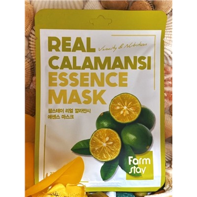 Farm Stay /Тканевая маска для лица с экстрактом каламанси. Real Calamansi Essence Mask. 10 шт.