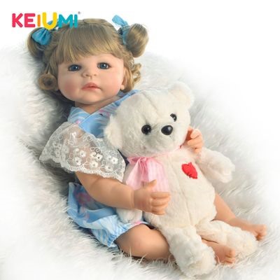 Кукла реборн KEI*UMI, мягкая силиконовая кукла, имитация ребенка, 55 см, милая детская кукла реборн, партнер для раннего образования