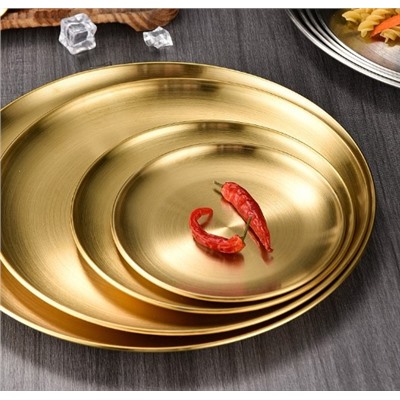 Корейская тарелка для барбекю, утолщенный металл, сталь 201
