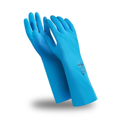 Перчатки НИТРОН (CG-921/N-U-07), нитрил 0.22 мм, 330 мм, без подкладки, цвет синий