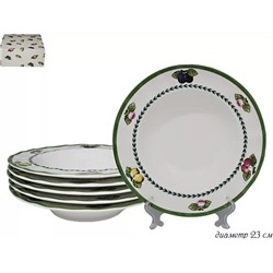 105-422 Фрукты глубокая тарелка из фарфора 23 см