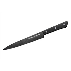 SH-0045/K Нож кухонный "Samura SHADOW" слайсер с покрытием Black-coating 196 мм, AUS-8, ABS пластик