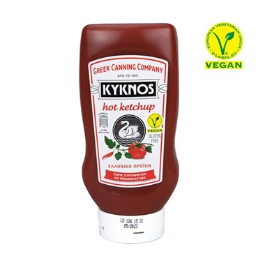 Кетчуп томатный KYKNOS  острый 560г