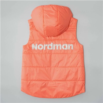 Nordman Wear жилет утепленный для девочки розовый