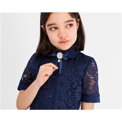 Блузка гипюровая для девочки короткий рукав SP008.2