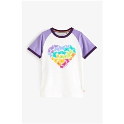 Little Bird by Jools Oliver Short Sleeve Raglan Colourful 100% Cotton T-Shirt