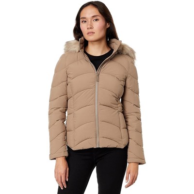 Calvin Klein Short Faux Fur Trim Puffer