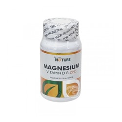 Биологическая добавка с Магнием, Витамином Д3 и Цинком в капсулах от The Nature Magnesium Vitamin D & Zinc, 810 mg, 30 капсул