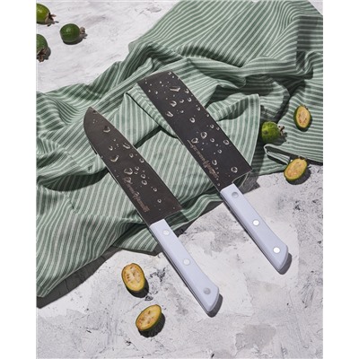 SHR-0043W/K Нож кухонный "Samura HARAKIRI" накири 170 мм, корроз.-стойкая сталь, ABS пластик