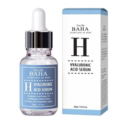 COS DE BAHA/ Увлажняющая сыворотка с гиалуроновой кислотой Cos De Baha Pure Hyaluronic Acid Serum 30 мл.