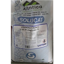 Солюкат Плюс (0-16-34+2MgO), 500 гр / уникальное, легкорастворимое органоминеральное удобрение с макро-мезо-микроэлементами, прилипателем, фульво – и аминокислотами