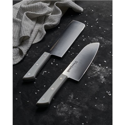 SHR-0043W/K Нож кухонный "Samura HARAKIRI" накири 170 мм, корроз.-стойкая сталь, ABS пластик