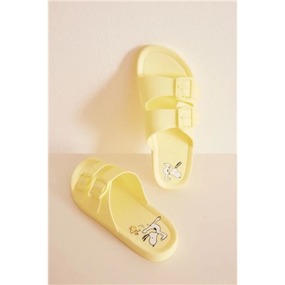 Sandalias inyectadas amarillo Snoopy