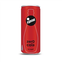 Напиток газированный безалкогольный КОЛА "ЗЕРО" без сахара, EPSA, 330 мл, 4 шт