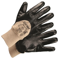 Перчатки с нитриловым покрытием, манжета, полуобливные ULT410 (кор144пары/уп12 пар)