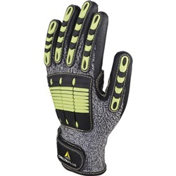 Порезостойкие трикотажные перчатки с двойным нитриловым покрытием EOS NOCUT VV910 DeltaPlus р. 09/L