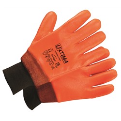Перчатки FROST утепленные с ПВХ покрытием, трикотажная манжета ULT620WW (кор 72пары/уп12 пар)