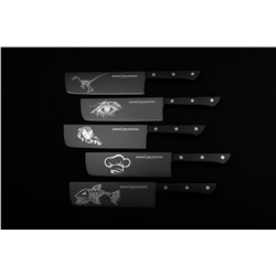 SH-0043/K Нож кухонный "Samura SHADOW" накири с покрытием Black-coating 170 мм, AUS-8, ABS пластик