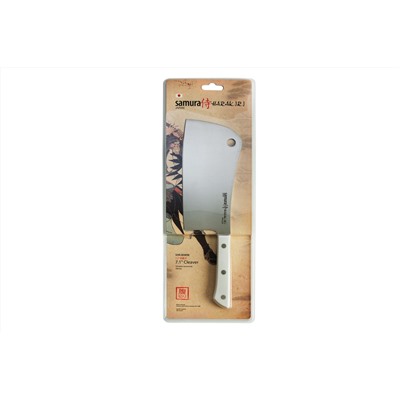 SHR-0040W/K Топорик кухонный "Samura HARAKIRI" 180 мм, корроз.-стойкая сталь, ABS пластик
