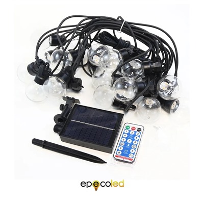 Лампочки Эдисона EPECOLED на солнечной батарее (10 метров, 20LED)