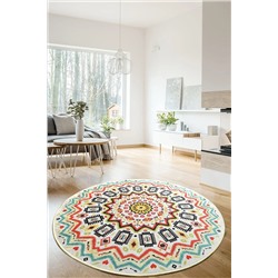Chilai Home Mandala Color Djt Çap Dekoratif Modern Halılar 8682125943534