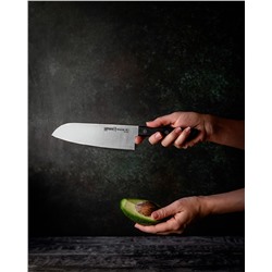 SHR-0095B/K Нож кухонный "Samura HARAKIRI" Сантоку 175 мм, корроз.-стойкая сталь, ABS пластик