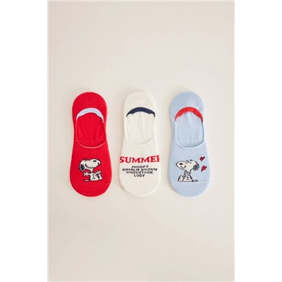 Pack 3 calcetines invisibles Snoopy