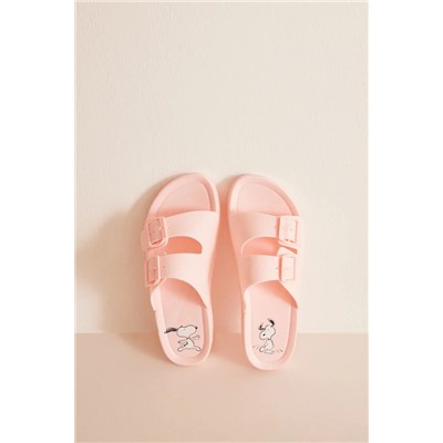 Sandalias inyectadas rosa Snoopy