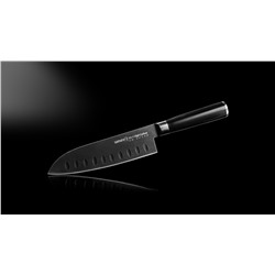 SM-0094B/K Нож кухонный "Samura Mo-V Stonewash" Сантоку 180 мм, G-10