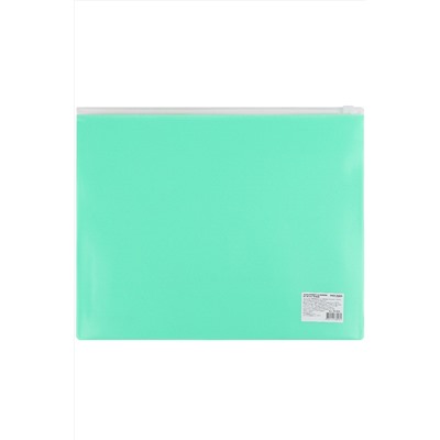 Папка-конверт на молнии А4 зеленый (ПК-3046)