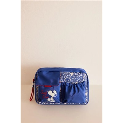 Neceser nylon azul Snoopy