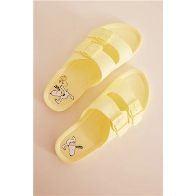 Sandalias inyectadas amarillo Snoopy