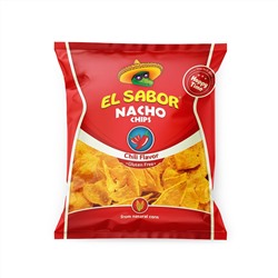 Чипсы кукурузные "начос" с чили, EL SABOR, 100г, 2шт