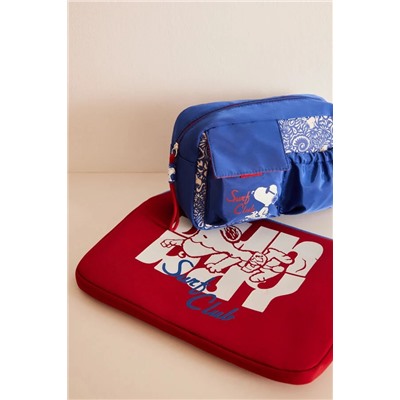 Neceser nylon azul Snoopy